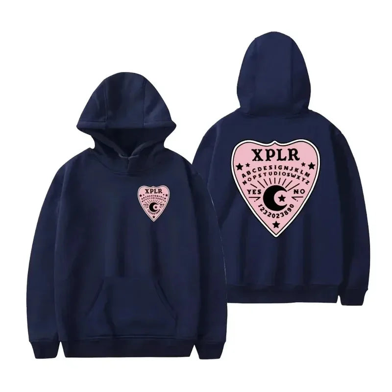 Sam and Colby XPLR Men's and Women's Hooded Sweatshirt Long sleeved Casual Hoodie Warm Street Clothing Top Winter