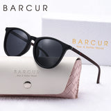 BARCUR Pink Fashion Polarized Glasses Bright Comfort PC Round Frame Holiday Travel Women Sunglasses Most Fashion Gift For Girls