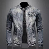 Men's USA-Made Slim Fit Denim Zipper Jacket | Autumn & Winter Casual Coat
