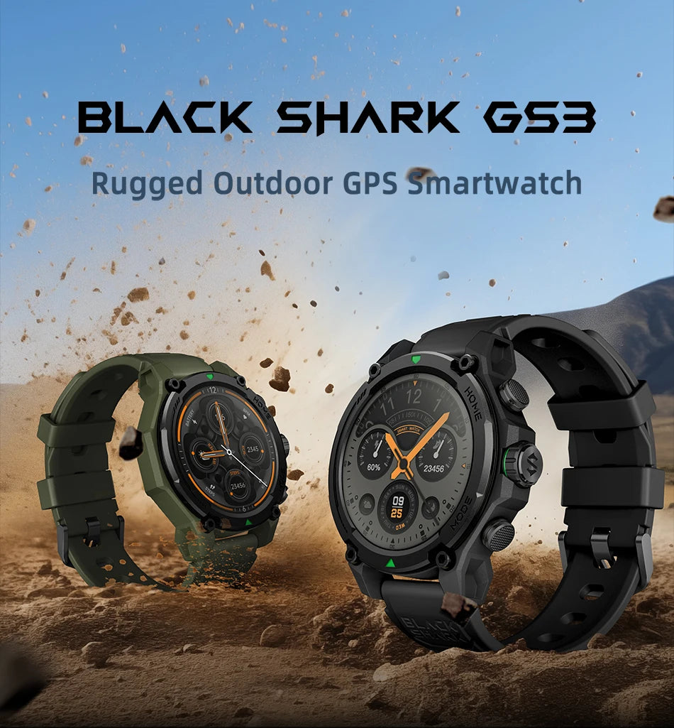 Black Shark GS3 Smartwatch | AMOLED GPS Military-Grade