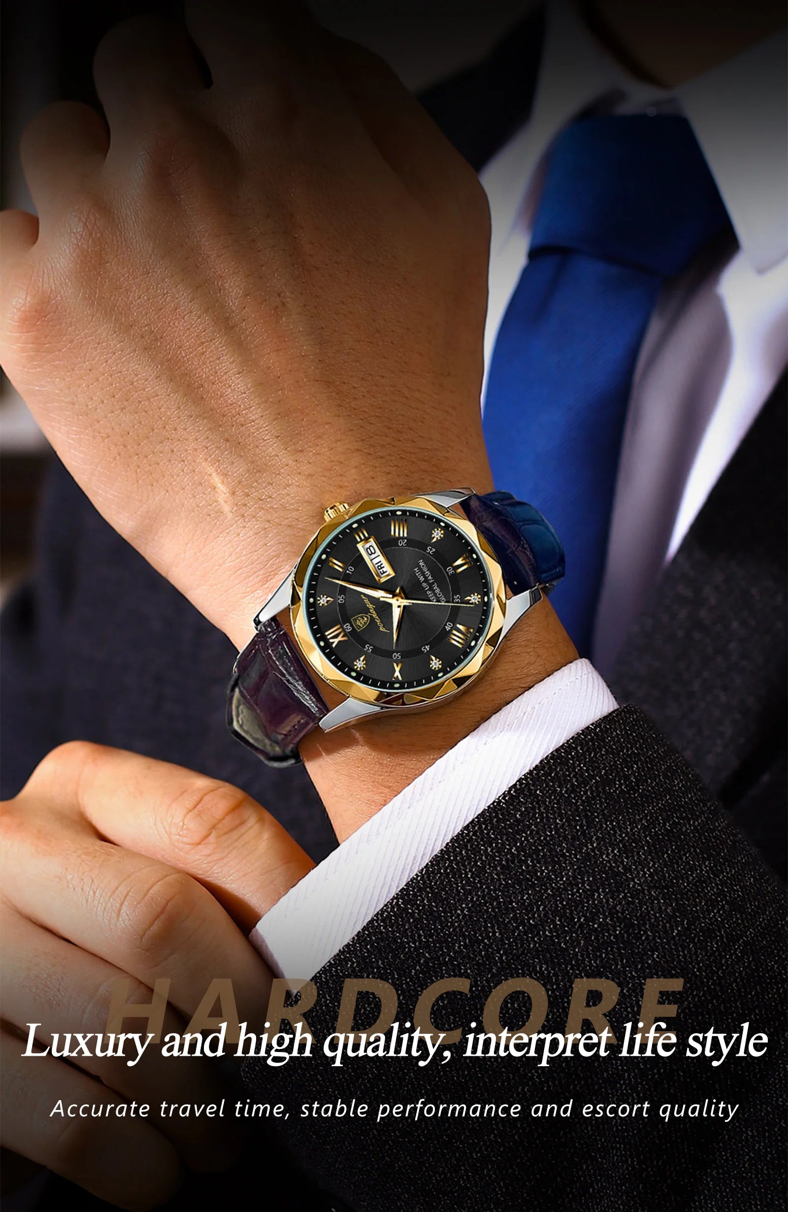 POEDAGAR 615 Men's Luxury Quartz Watch
