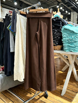 Women's Foldover Low-Rise Straight-Leg Pants