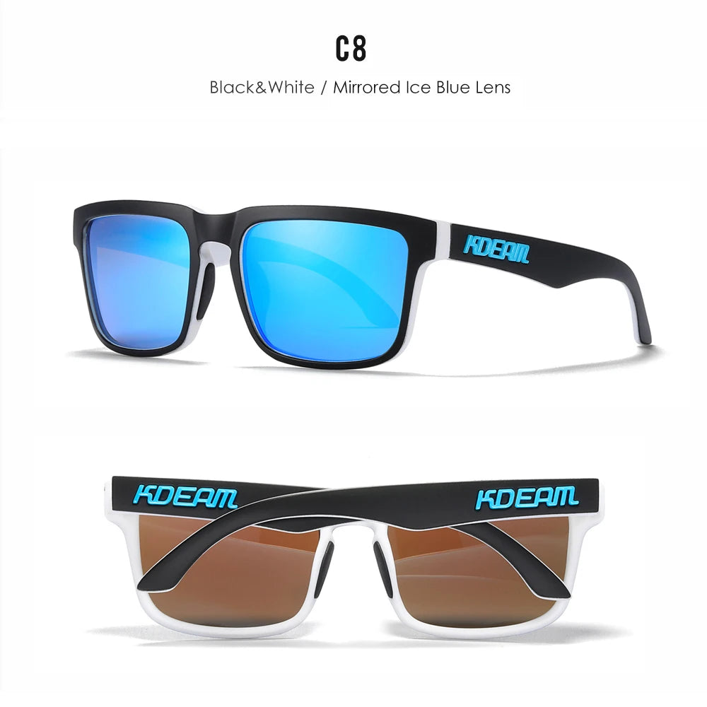 KDEAM Men's Polarized Sunglasses Square Casual Outdoors Sun Glasses Women Unisex Sunglass For Couple With New Package