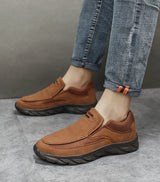 Men Leather Casual Shoes Breathable Loafers Men Sneakers New Male Comfortable Leather Flat Footwear Sneakers Men Shoes