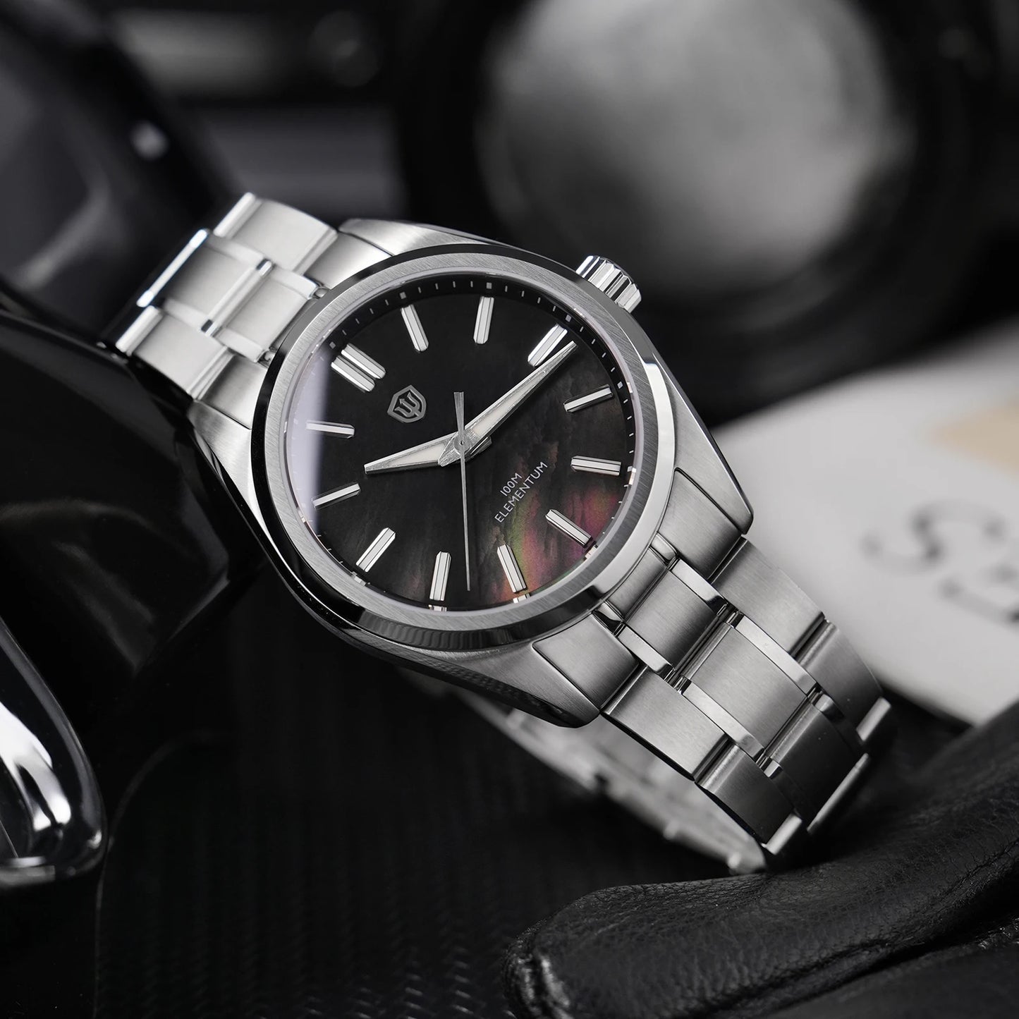 Watchdives WD0003C ice Crack Dial 38mm Men Watch VH31 Sweep Seconds Quartz Movement Sapphire Luminous 10Bar Waterproof Watches
