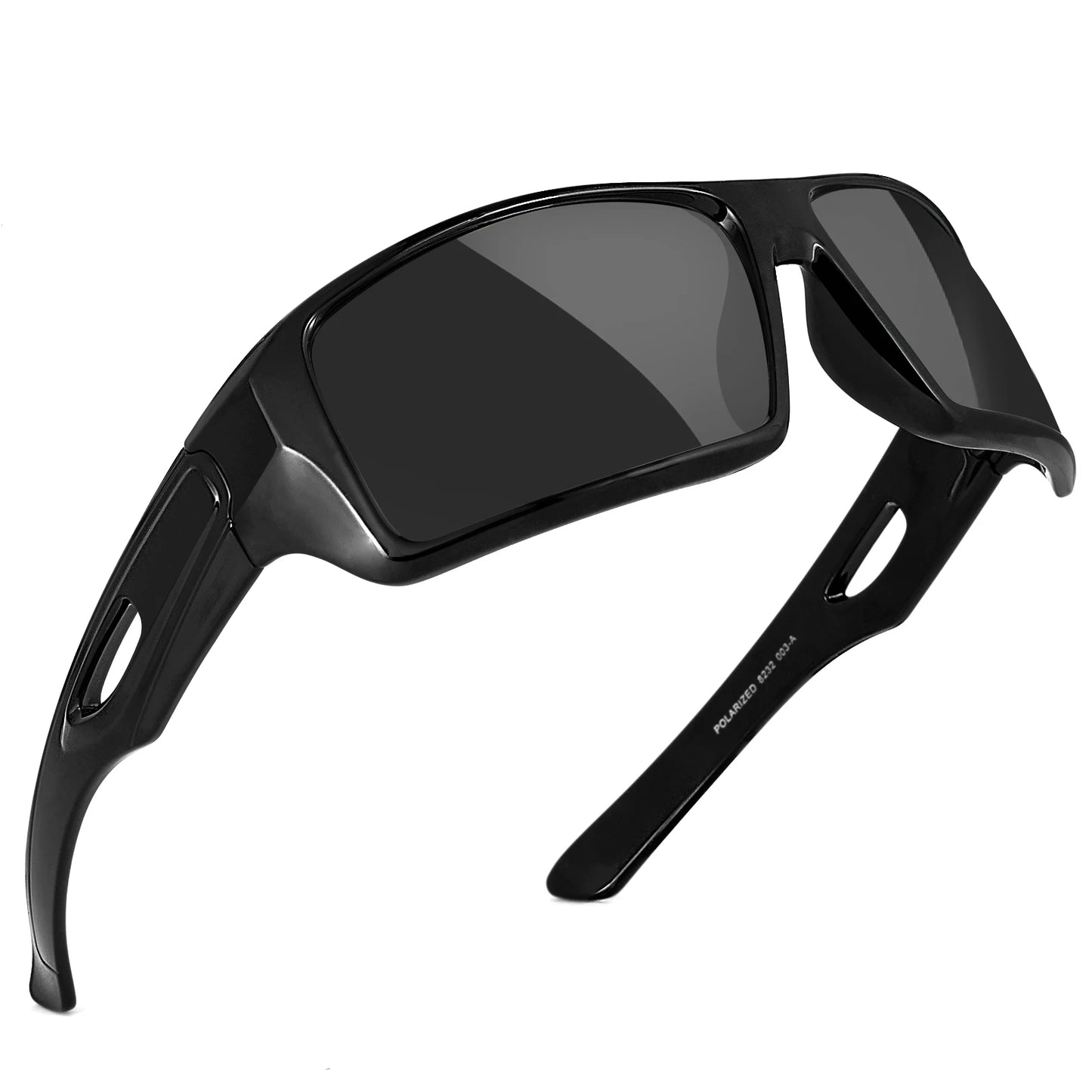MAXJULI Polarized Sunglasses Wrap Around Sports Sunglasses for Big Wide Heads Men Women UV400 Sun Glasses 8232