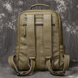 Men's Backpack Natural Head Layer Cowhide Vintage Crossbody Women's Outdoor Travel Backpack 15 inch Laptop Bag Leathfocus