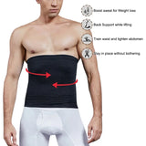 Mens Tummy Control Shapewear Compression Waist Cincher Slimming Body Shaper Belly Fat Girdle Stomach Band Back Support Belt