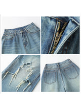 CHIC VEN Women Jeans Fashion Casual Loose High Waisted Wide Leg Denim Pants Streetwear Female Trousers Spring Autumn New 2026