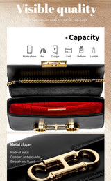CHCH Women's Chain Bag Summer New Black Shoulder Bag Women's Flip Phone Bag