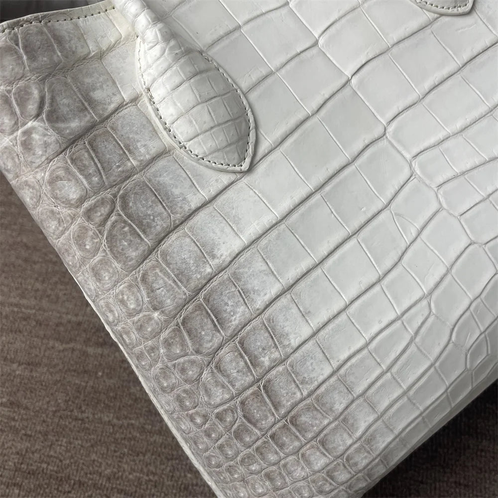 Himalayan Crocodile Belly Leather Women's Structured Handbag