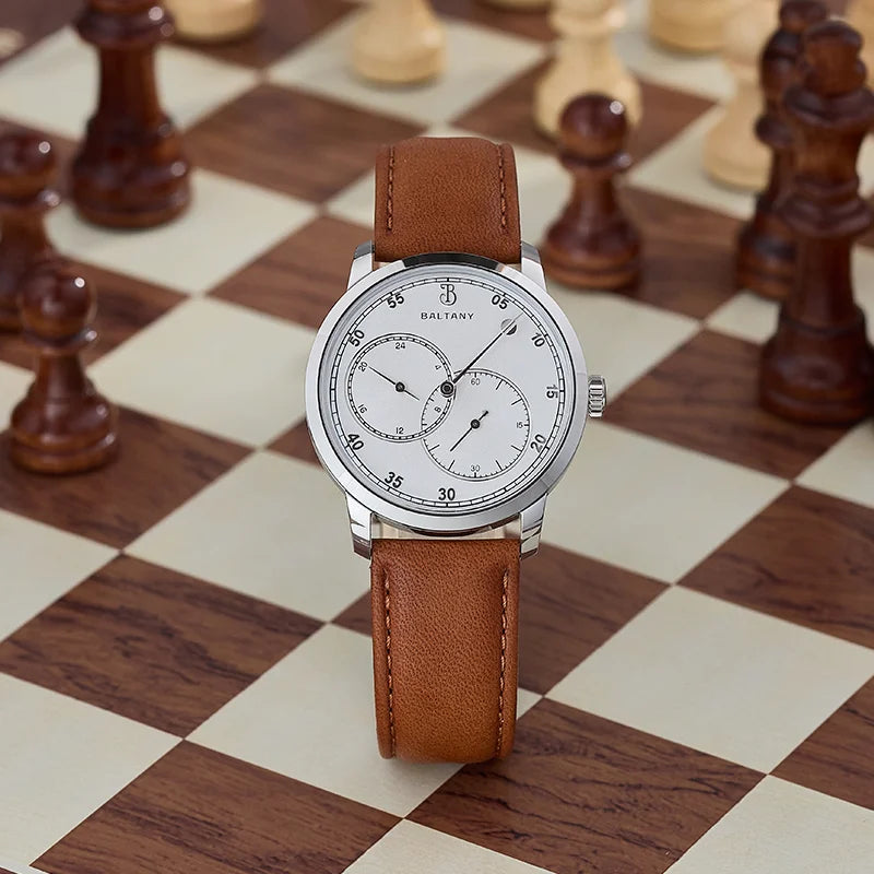 Baltany S4098 Original Design Asymmetric Dial 82S7 Retro Watches Stainless Steel 38MM Automation Mechanical Dress Watch For Man