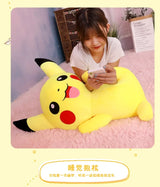25/45/55/65CM Pokemon Pikachu Plush Doll Japanese Cartoon Animal Stuffed Toy Kawaii Pikachu Ornaments Sofa Cushion Plushies Gift