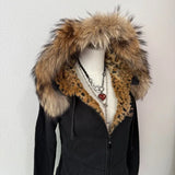 Y2K Harajuku New Fashion Skull Embroidery Plus Velvet Padded Casual Joker Vintage Popular Hip Hop Couples Fur Collar Coat Tops