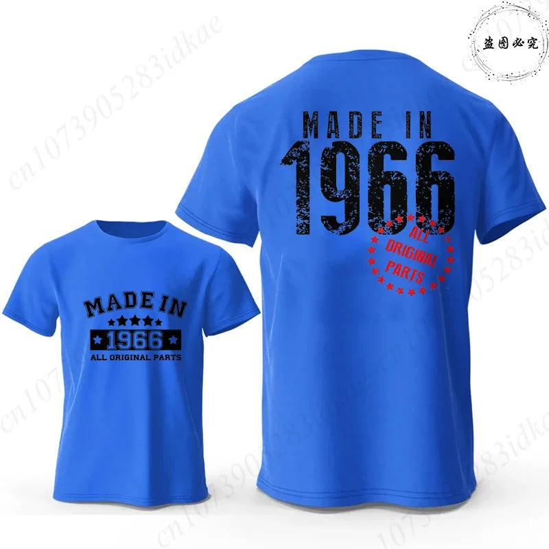 60th Birthday Vintage Graphic T-Shirt — Made in 1966 Men's Short Sleeve Tee