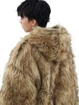 Men's Hooded Faux Fur Winter Jacket