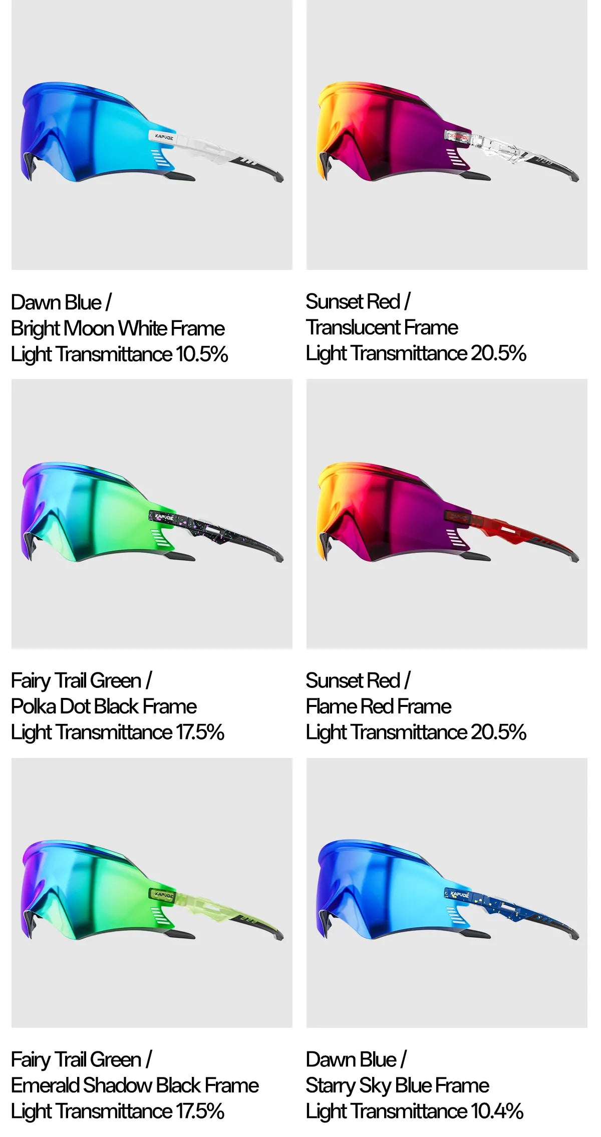 Kapvoe Sports Sunglasses for Men Women Youth Baseball Cycling Running Driving Fishing Golf Motorcycle Outdoor Glasses UV400