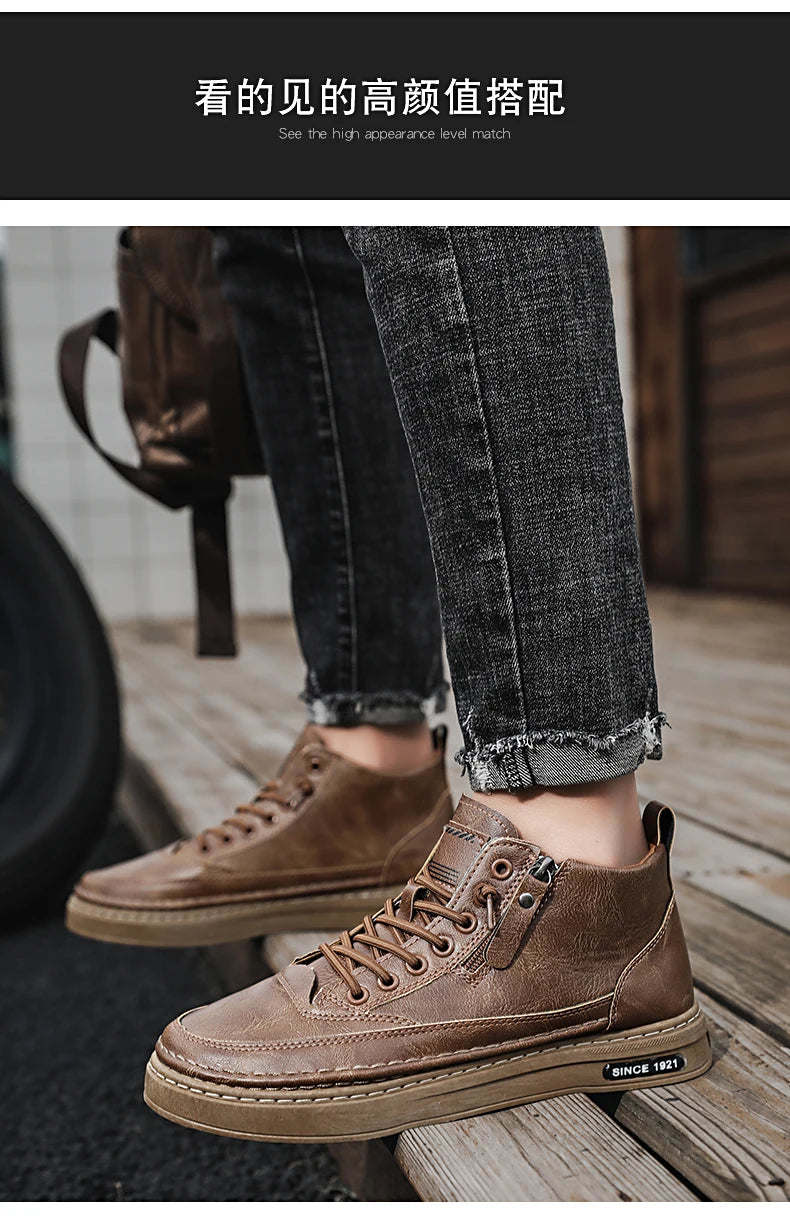 Men's USA-Made Warm Leather Work & Leisure Boots