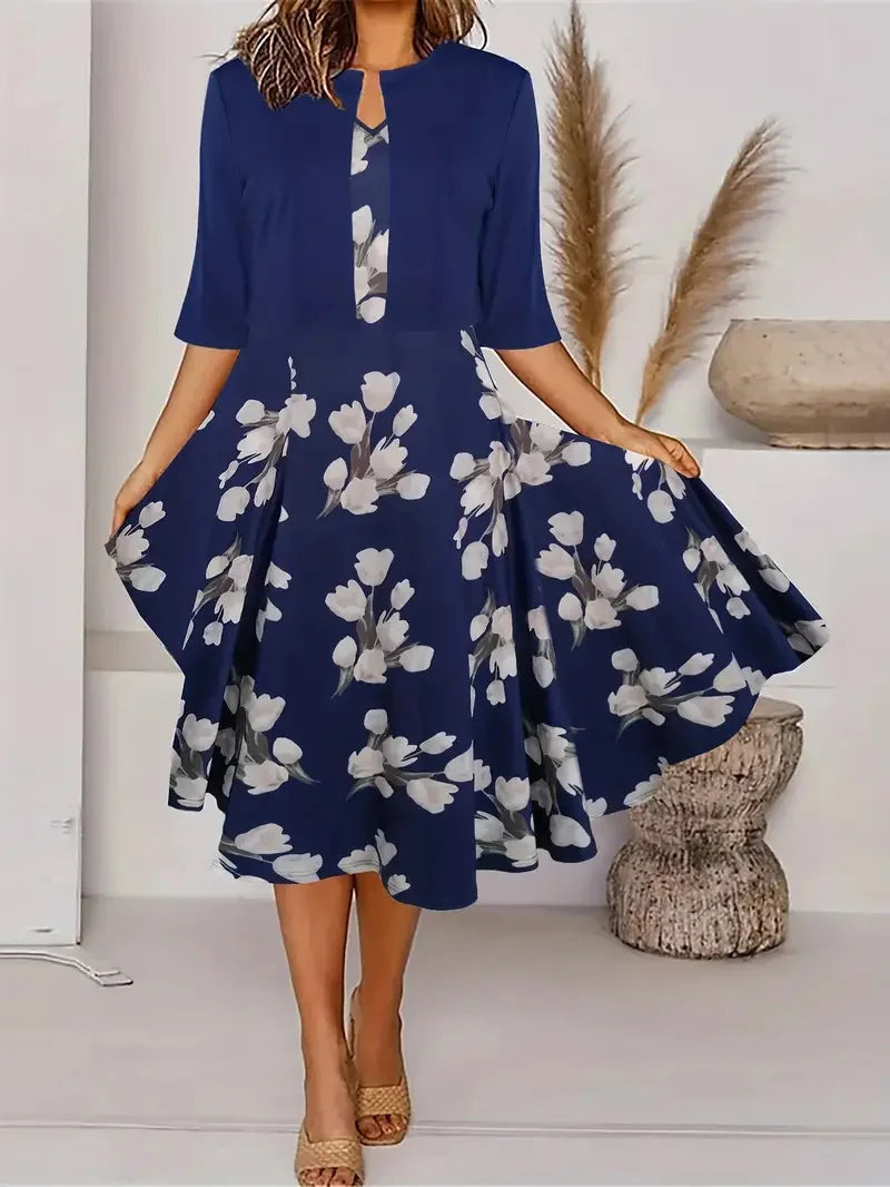 Floral Print Two-Piece Dress Set