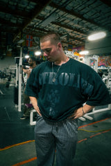GYM Muscular Exclusive Sports T-shirt, Summer Short-Sleeve Loose Comfortable Elastic Training Squat Gym Apparel