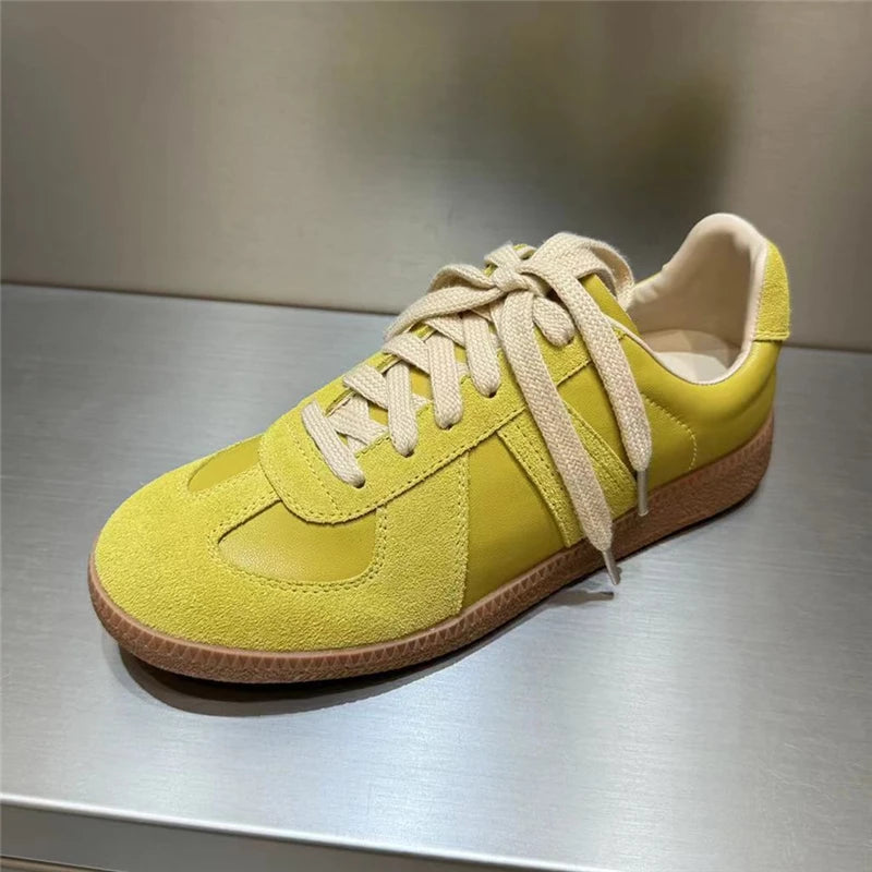 MORAZORA 20 Colors Ins New Genuine Suede Leather Women Flats Lace Up Colors Spring Summer Flat Shoes Casual Sneakers Footwear