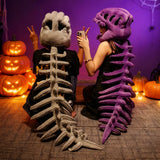 115cm Cosplay Wearable Dinosaur Skeleton Headgear Funny Party Decor Doll Soft Stuffed Animal Soft Plush Halloween Game Prop Gift