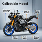 1478pcs Technology Racing Motorcycle Building Blocks Set Fast Speed Bike Small Particle Model DIY Toy for Adult Collectible Gift