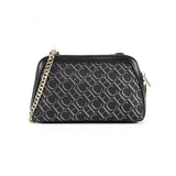 Letter Printed Suede-Style Luxury Chain Shoulder Bag