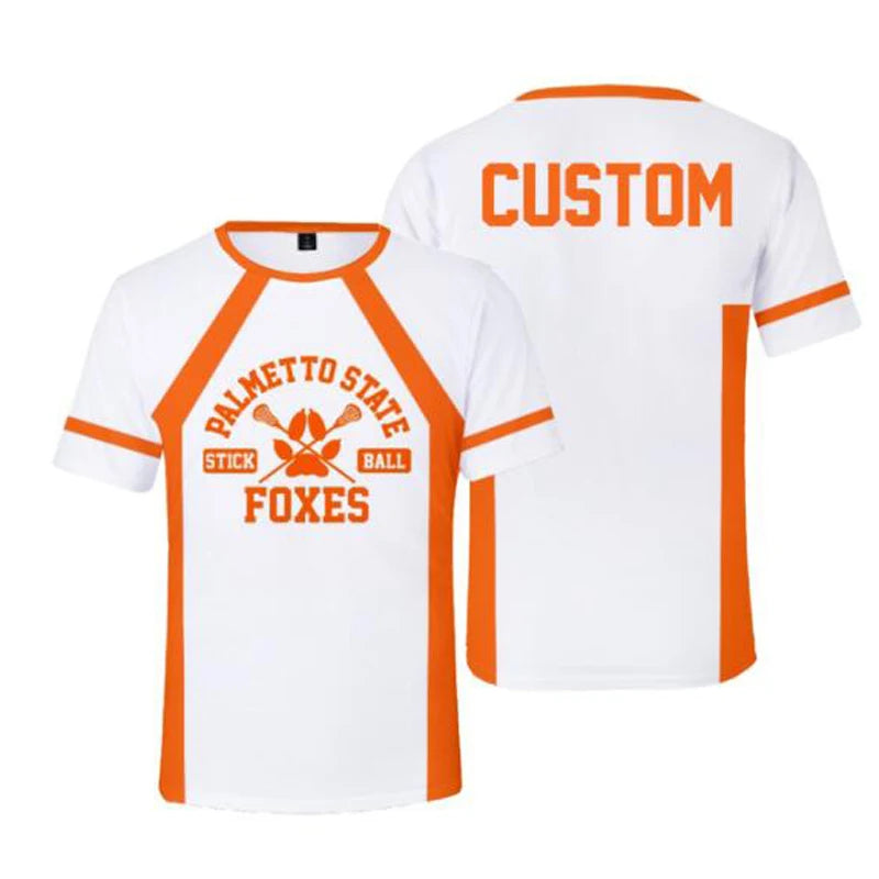 Cosplay The Foxhole Court Palmetto State Foxes Lacrosse Jersey WILDS MINYARD JOSTEN Short Sleeve T Shirt for Men Boy Oversized