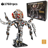 Mechanical Sea Animals Building Blocks DIY Movable Whale Octopus Manta Shark Piranha Creative Technical MOC Desktop Decor Gift