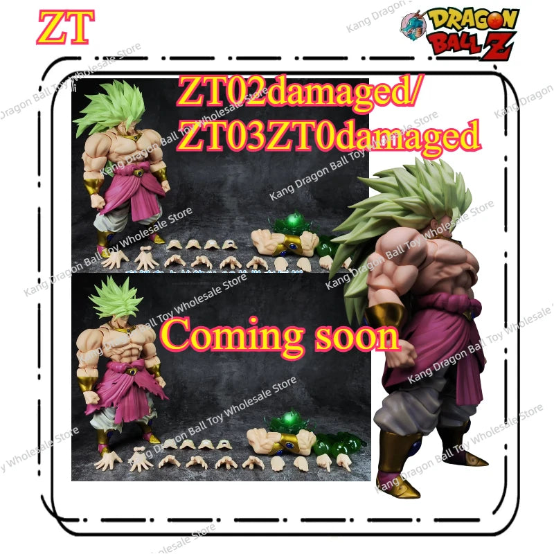 ZT Studio Broly Figure Dragon Ball Super Saiyan Broly 10 Inches Warrior of The Ancient Anime Action Figure Model Toys Gifts