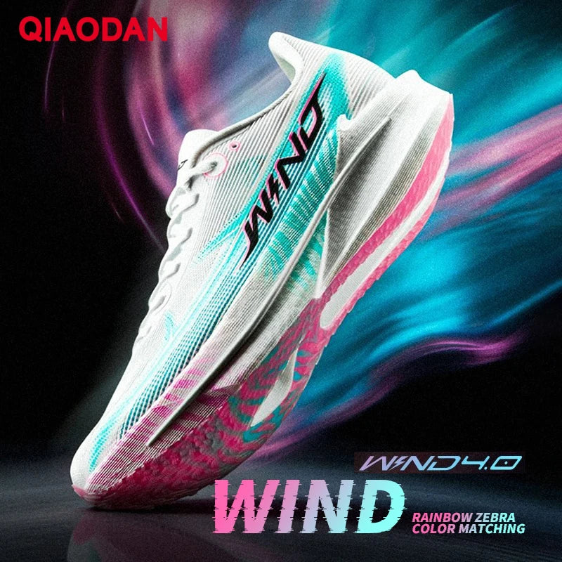 QIAODAN Man Trail Running Shoes 2026 WIND 4 Men's GYM Jogging Sport Shoes Mesh Breathable Athletic Running Sneakers QDB023262298