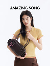 Amazing Song Toast Bag BGT Retro Chic Classic Bowling Bag Style Linear Shoulder Bag