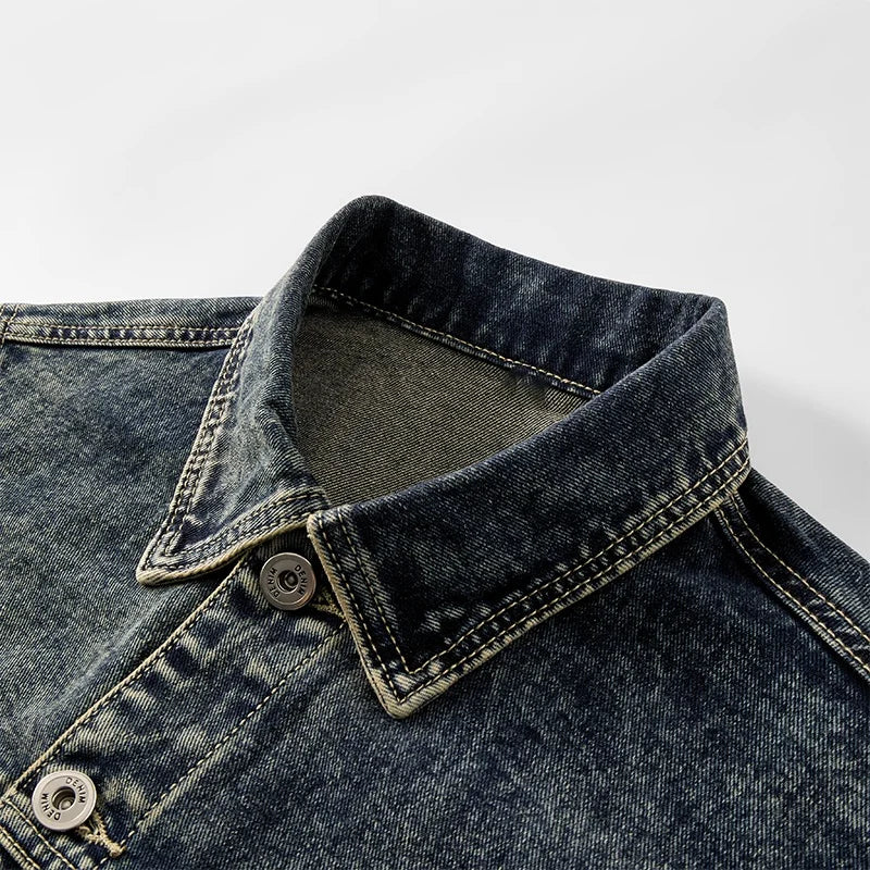 Washed Heavyweight Denim Jacket – Vintage Workwear
