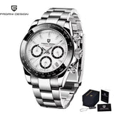 Original New PAGANI DESIGN PD-1664 Luxury Japan VK63 Movt Quartz Wristwatches Sapphire Waterproof Chronograph Gold Reloj Hombre