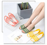 2025 For Women Summer Flats Candy Color Casual Beach Outdoor Female Ladies Jelly Slippers Fashion Open-Toed Slides Shoes