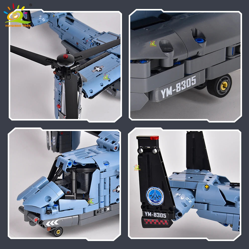V-22 Tiltrotor Aircraft Building Set – 1,389 Pieces