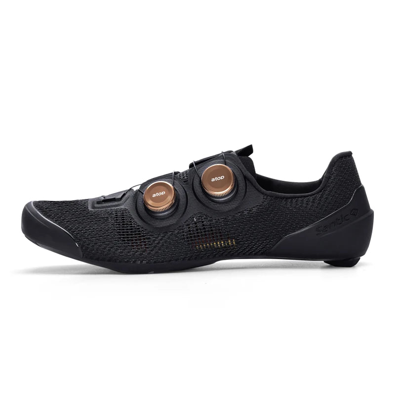Santic Road Cycling Shoes Carbon Fiber Road Lock Shoes 14 Hardness Competition Ultra Light Cycling Shoes Suitable
