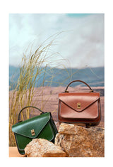 Genuine Leather Women Luxury Bag High Quality Simple Vintage Fashion Postman Handbags Ladies 2025 Shoulder Green Small Bag