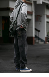 Men's Loose Fit Denim Cargo Jeans