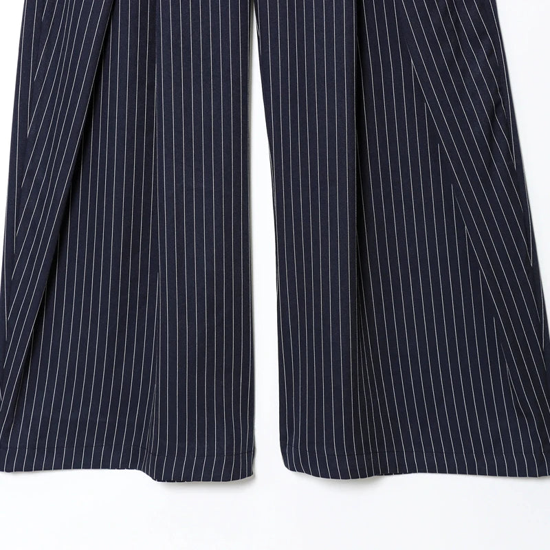Women’s High-Waist Striped Wide-Leg Pants