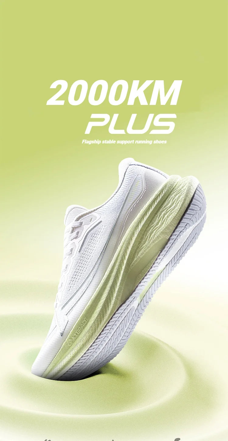 Xtep 2000km Plus Running Shoes Women's 2025 Spring Lightweight Anti-slip Wear-Resistant Training Jogging Sneakers 875318110009