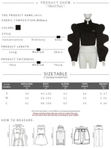 Weird Puss Fashionable Special Sleeve Jacket Women Y2K Autumn Warmth Solid Single-Breasted Wild Street Causal Short Outwear Coat
