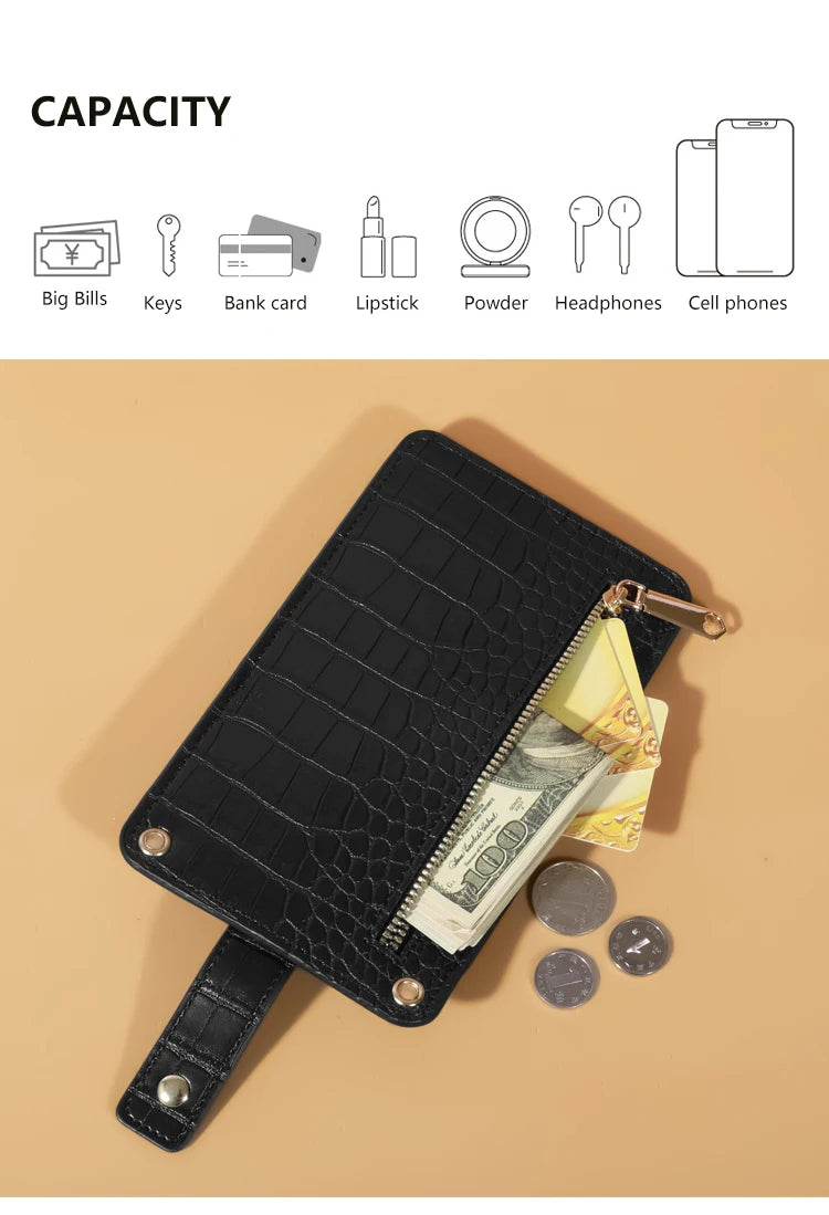 Women Mini Bag PU Leather Crossbody Purse Wallet Shoulder Pouch Mobile Phone Bag