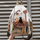 Luxury 3D Pumpkin Pattern Women Travel Backpack High Quality Linen Female Backpack Fashion Prettry Style Girls Daypack Backpack