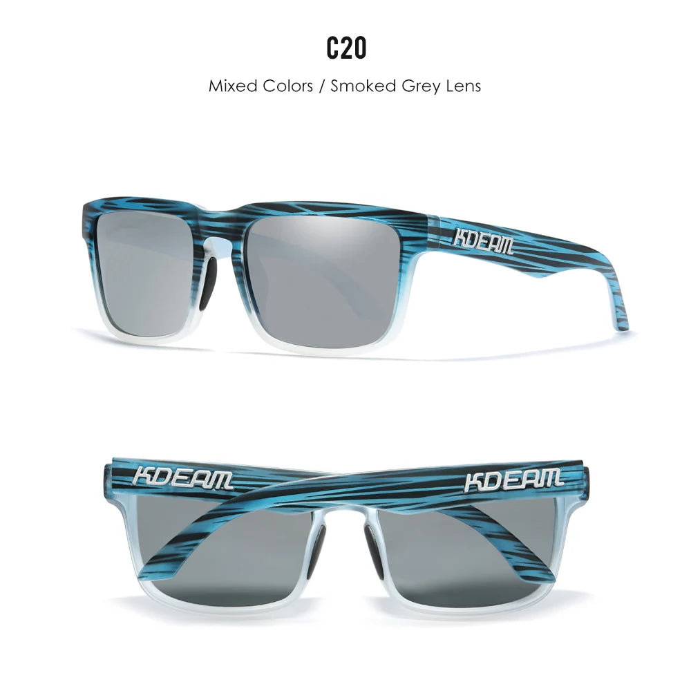 KDEAM Men's Polarized Sunglasses Square Casual Outdoors Sun Glasses Women Unisex Sunglass For Couple With New Package