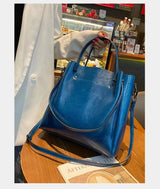 Zency Fashion Multifunctional Tote Handbag For Women 100% Genuine Leather Shoulder Crossbody Large Shopper Bag Underarm Red bag
