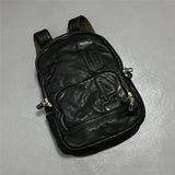 Vintage luxury genuine leather large capacity men's backpacks outdoor daily travel handmade soft real cowhide laptop schoolbags