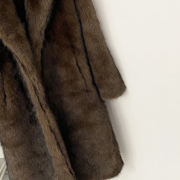 Plush Faux Fur Winter Overcoat