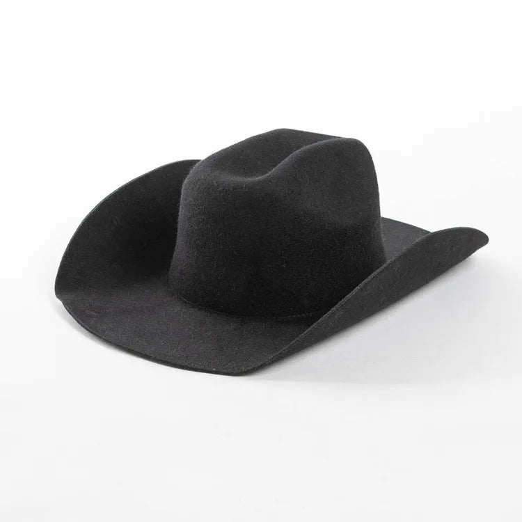 USPOP Wide Brim Wool Cowboy Hat – Unisex Felt Fedora